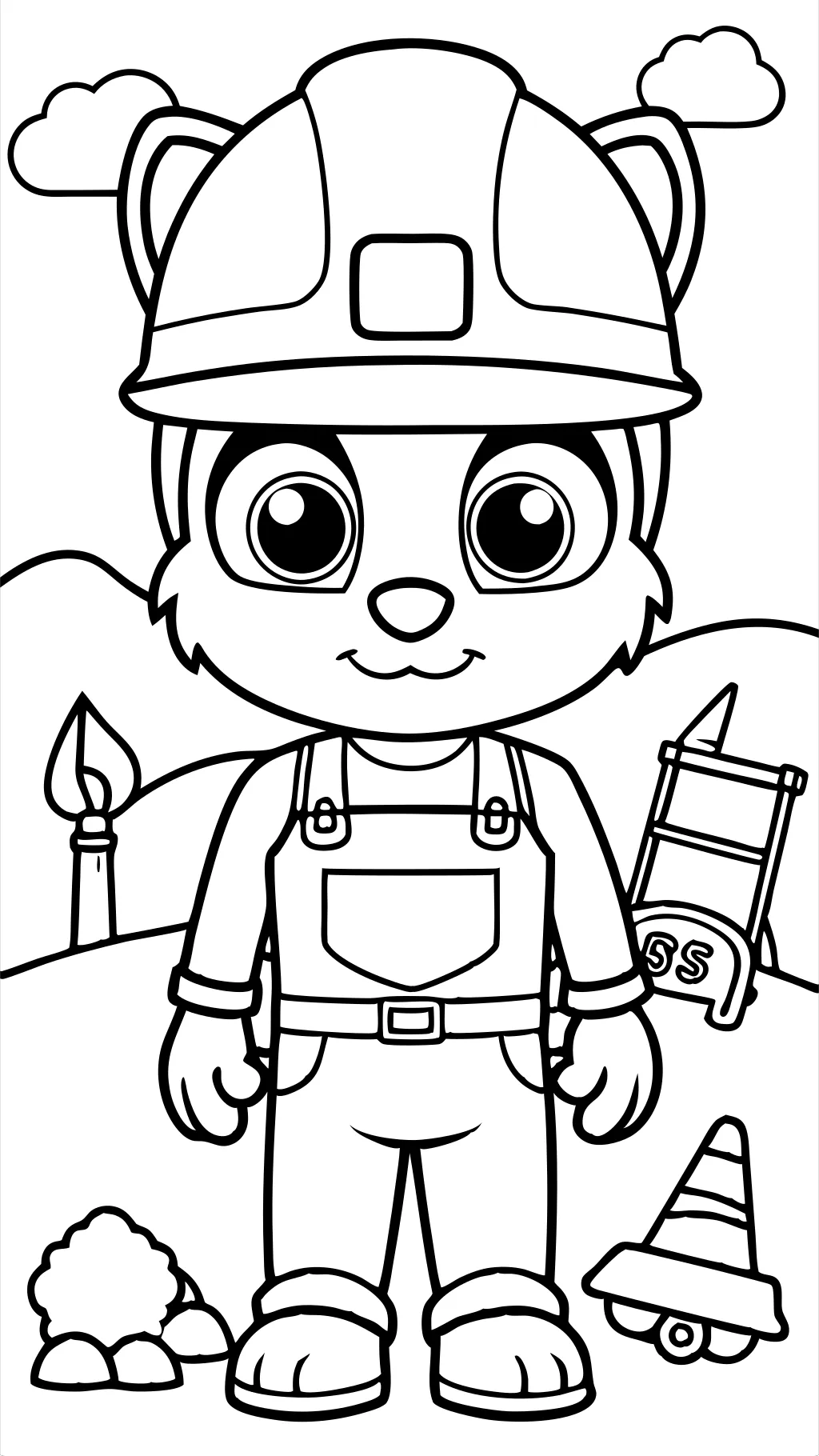 rubble paw patrol coloring pages